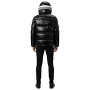 Helvetica Mountain Pioneers Black Freezer Hooded Down Jacket