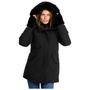 Helvetica Mountain Pioneers Black Lilli Hooded Parka Jacket
