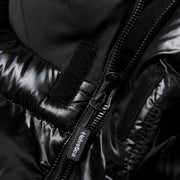 Helvetica Mountain Pioneers Black Pinto 2 Hooded Down Jacket