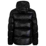 Helvetica Mountain Pioneers Black Silver 2 Hooded Down Jacket