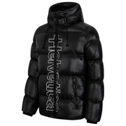 Helvetica Mountain Pioneers Black Silver 2 Hooded Down Jacket