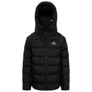 Helvetica Mountain Pioneers Black Sniper Hooded Down Jacket