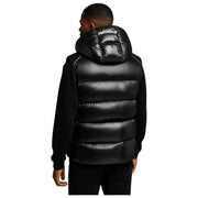 Helvetica Mountain Pioneers Black Space Sleeveless Hooded Jacket