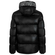 Helvetica Mountain Pioneers Black Summit Hooded Down Jacket