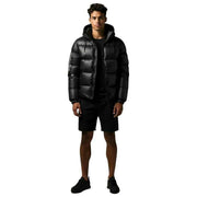 Helvetica Mountain Pioneers Black Summit Hooded Down Jacket