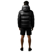 Helvetica Mountain Pioneers Black Summit Hooded Down Jacket