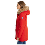 Helvetica Mountain Pioneers Red Lilli Hooded Parka Jacket