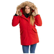 Helvetica Mountain Pioneers Red Lilli Hooded Parka Jacket
