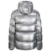 Helvetica Mountain Pioneers Silver Cosmos Hooded Down Jacket