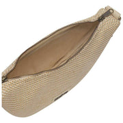 Hindbag Beige Andrea Woven Half Moon Bag