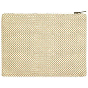 Hindbag Beige Ema Woven Medium Zipped Pouch