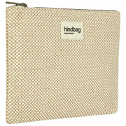 Hindbag Beige Ema Woven Medium Zipped Pouch