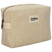 Hindbag Beige Leon Woven Toiletry Bag