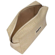 Hindbag Beige Leon Woven Toiletry Bag