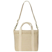 Hindbag Beige Louise Square Woven Crossbody Bag