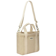 Hindbag Beige Louise Square Woven Crossbody Bag