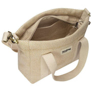 Hindbag Beige Louise Square Woven Crossbody Bag
