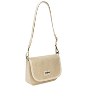 Hindbag Beige Margault Woven Shoulder Bag