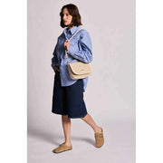 Hindbag Beige Margault Woven Shoulder Bag