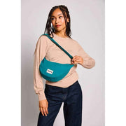 Hindbag Blue Andrea Half Moon Bag