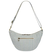 Hindbag Blue Andrea Half Moon Bag
