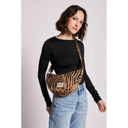 Hindbag Brown Andrea Half Moon Bag