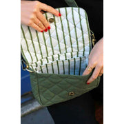 Hindbag Green Margault Quilted Shoulder Bag