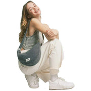Hindbag Grey Andrea Half Moon Bag