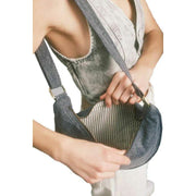 Hindbag Grey Andrea Half Moon Bag