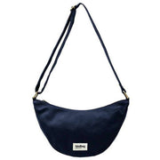 Hindbag Navy Andrea Half Moon Bag