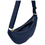 Hindbag Navy Andrea Half Moon Bag