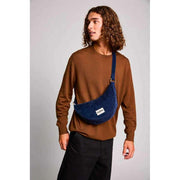 Hindbag Navy Andrea Half Moon Bag
