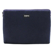 Hindbag Navy Ava Medium Wool 15inch Laptop Case
