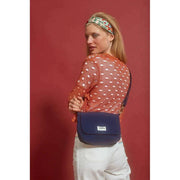 Hindbag Navy Margault Quilted Shoulder Bag