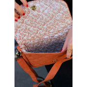 Hindbag Orange Margault Quilted Shoulder Bag