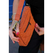 Hindbag Orange Margault Quilted Shoulder Bag