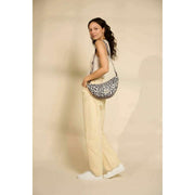 Hindbag White Andrea Half Moon Bag
