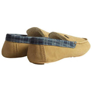 Hunter Beige Moccasin Tartan Collar Slipper