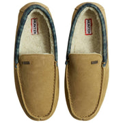 Hunter Beige Moccasin Tartan Collar Slipper
