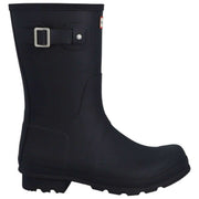 Hunter Black Original Short Tartan Lined Boots