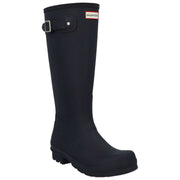 Hunter Black Original Tall Tartan Lined Boots