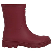 Hunter Burgundy Downpour Short Wellington Boots