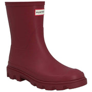 Hunter Burgundy Downpour Short Wellington Boots