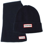 Hunter Navy Jura Scarf and Beanie Gift Set