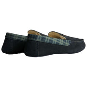 Hunter Navy Moccasin Tartan Collar Slipper