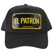 John Hatter Black El Patron Aluminium Trucker Hat