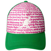 Kangol Green Fine Print Trucker Hat