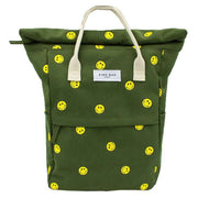 Kind Bag London Green Hackney Embroidered Medium Backpack