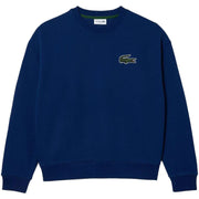 Lacoste Blue Loose Fit Croc Badge Sweatshirt