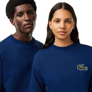 Lacoste Blue Loose Fit Croc Badge Sweatshirt